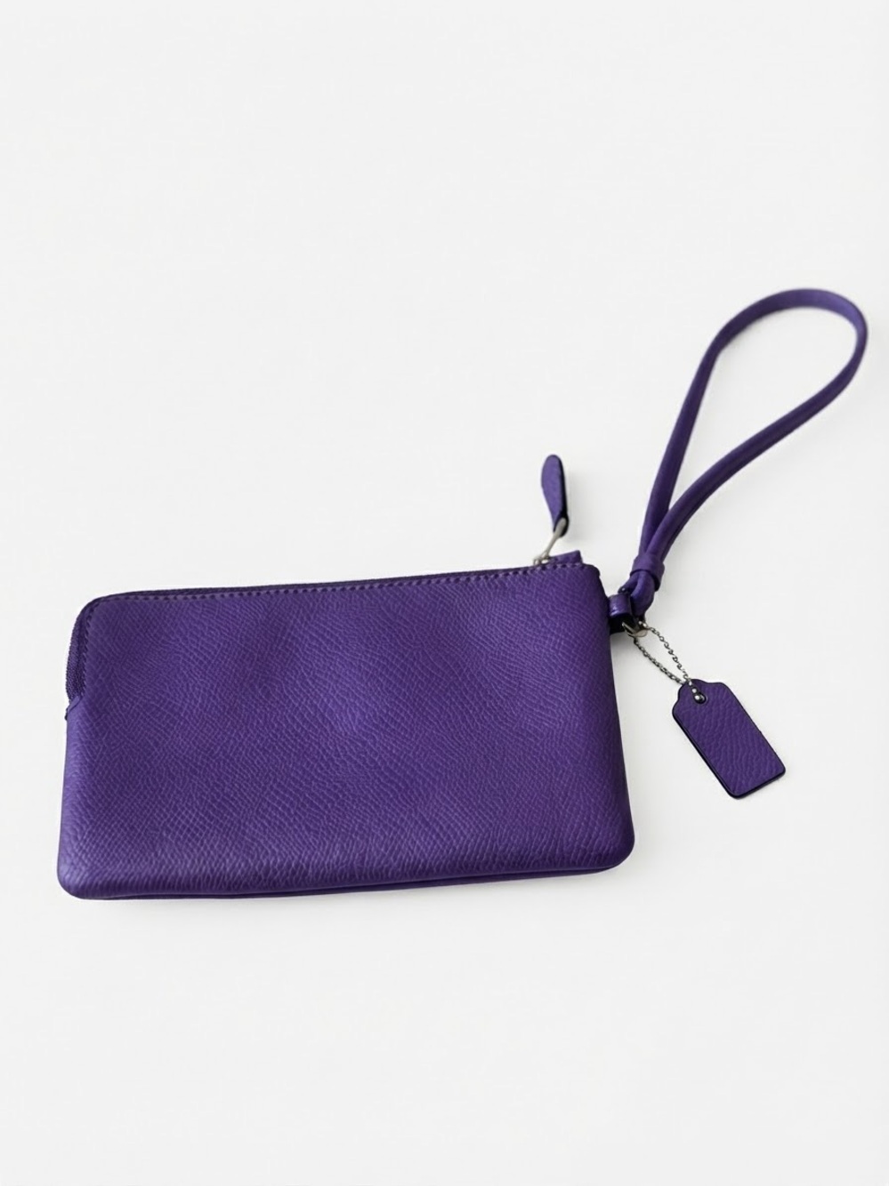 Purple Coach Corner Zip Wristlet-2016 - Picture 3 of 5